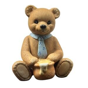 Vintage HOMCO Figurine #1405  Bear with Honey Pot — Ceramic Country Decor